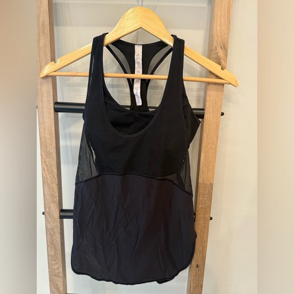 Lululemon Black Razorback Tank Top 2